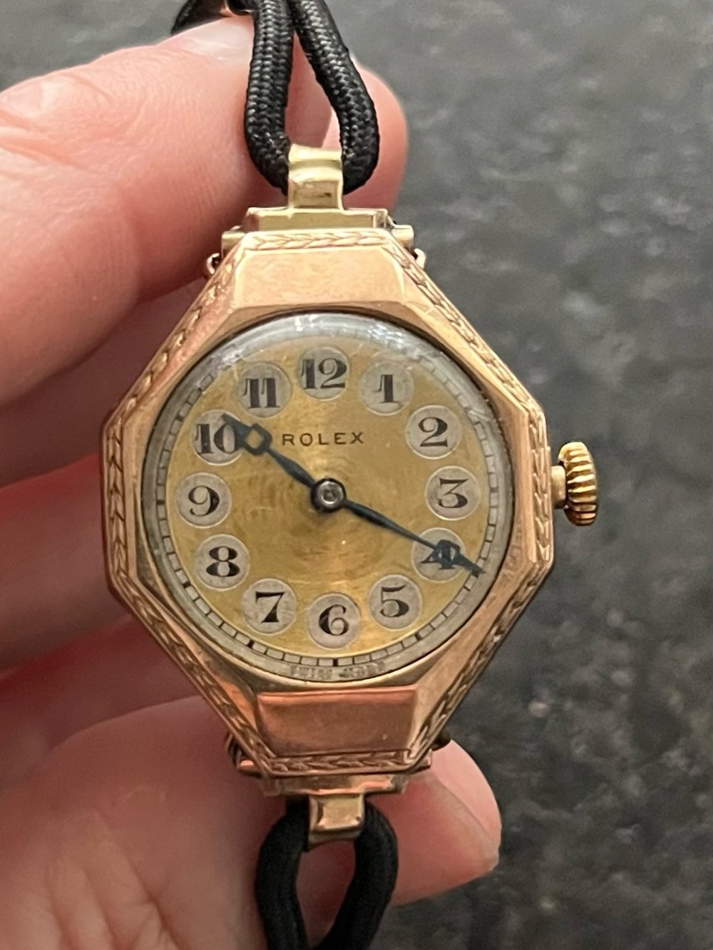 1920s Rolex Women's Art Deco cocktail watch octagonal design